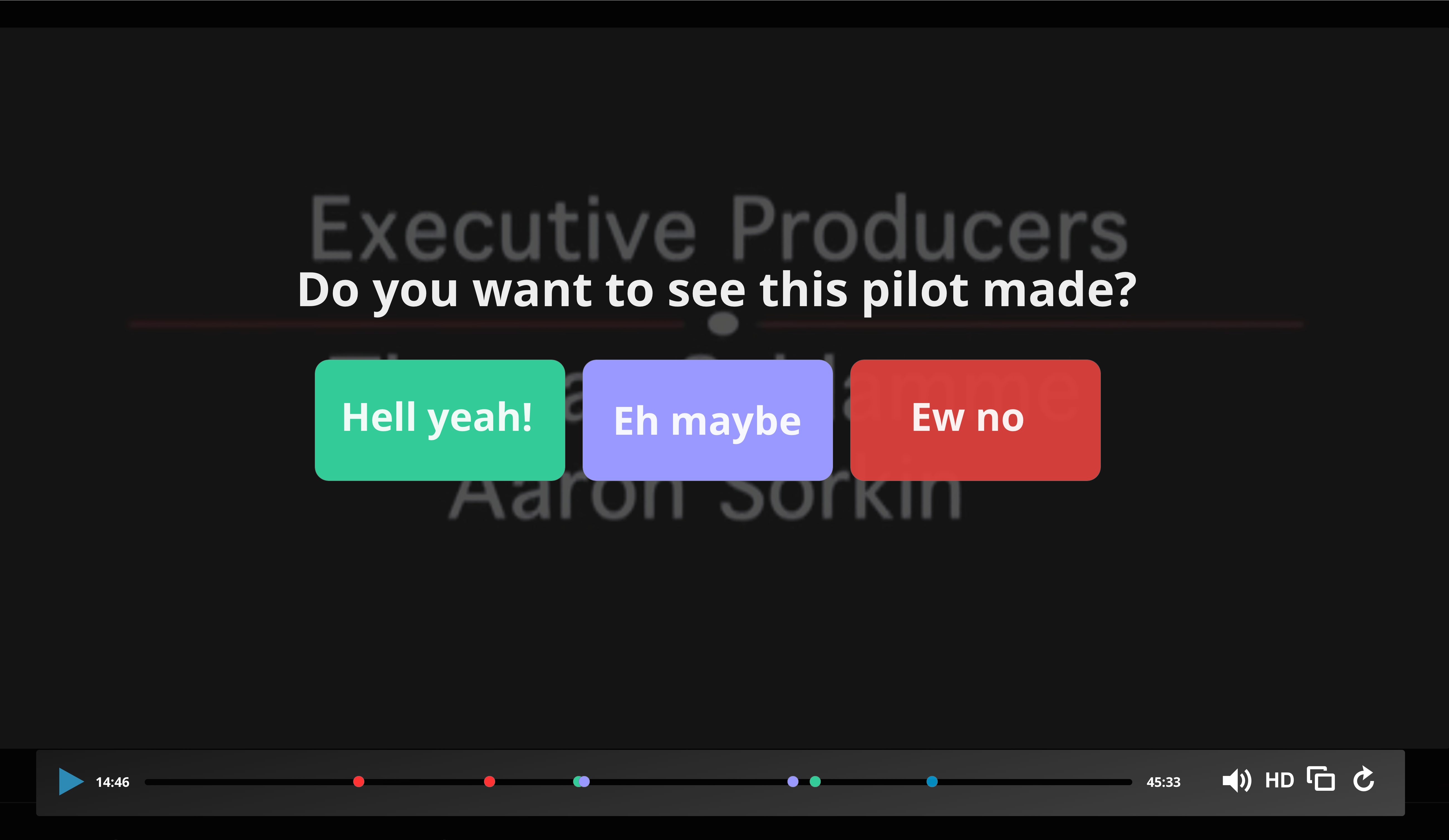 End of the pilot asks the overall user opinion